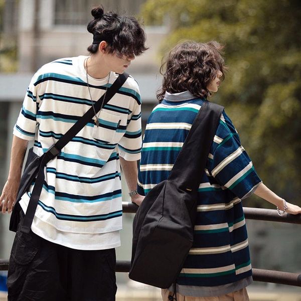 men's t-shirts cotton summer casual striped short sleeve men tshirt 3xl oversized woman harajuku japanese streetwear white korean fashi, White;black
men's t-shirts cotton summer casual striped short sleeve men tshirt 3xl oversized woman harajuku japanese streetwear white korean fashi, White;black