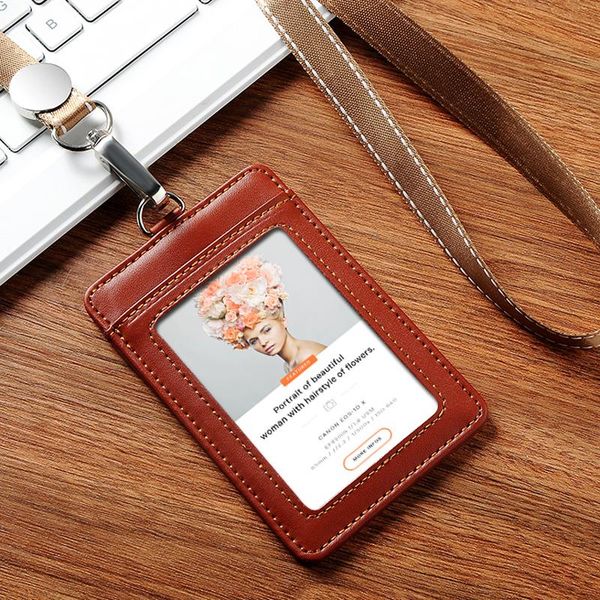 card holders practical super quality genuine leather business id holder badge license with lanyard multi-color options (standard size), Brown;gray
card holders practical super quality genuine leather business id holder badge license with lanyard multi-color options (standard size), Brown;gray