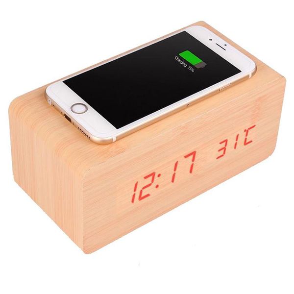 other clocks & accessories wooden modern alarm clock digital mobile phone wireless charging with qi pad bedroom
other clocks & accessories wooden modern alarm clock digital mobile phone wireless charging with qi pad bedroom
