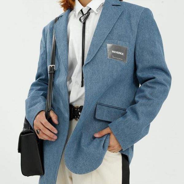 men's suits & blazers fall spring ins casual suit men classic blue loose all match coat design sense overcoat bf style for girls, White;black
men's suits & blazers fall spring ins casual suit men classic blue loose all match coat design sense overcoat bf style for girls, White;black