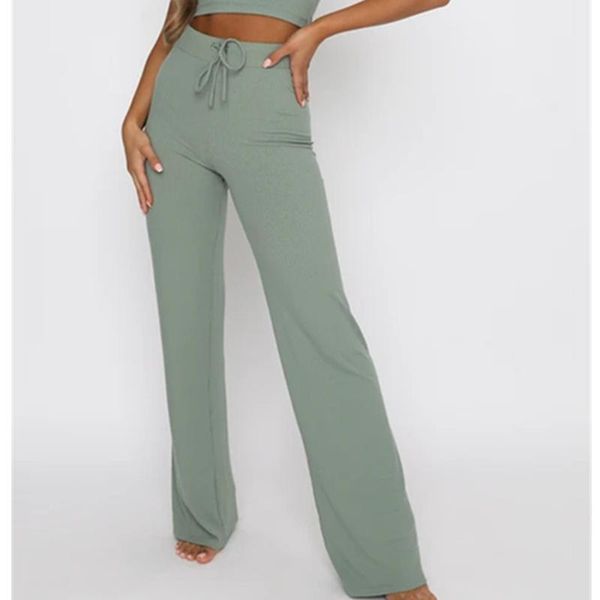 women's pants & capris ladies drawstring high waist straight trousers women solid ribbed knit slimming long casual homewear bottoms clo, Black;white
women's pants & capris ladies drawstring high waist straight trousers women solid ribbed knit slimming long casual homewear bottoms clo, Black;white