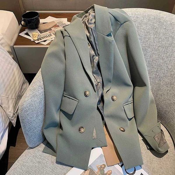 exquisite high-end suit early spring women's clothing 2021 advanced grey green coat and autumn design niche, White;black
exquisite high-end suit early spring women's clothing 2021 advanced grey green coat and autumn design niche, White;black