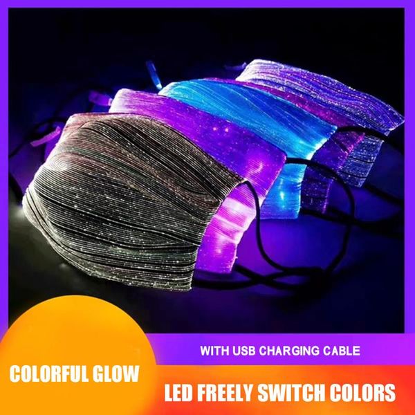 party hats led flashing mask colorful fiber lights up half face luminous light for men women christmas halloween cap
party hats led flashing mask colorful fiber lights up half face luminous light for men women christmas halloween cap