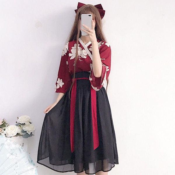 ethnic clothing chinese improved girl's daily antiquity student class clothes, style skirts, hanfu fairy, republic of china, Red
ethnic clothing chinese improved girl's daily antiquity student class clothes, style skirts, hanfu fairy, republic of china, Red