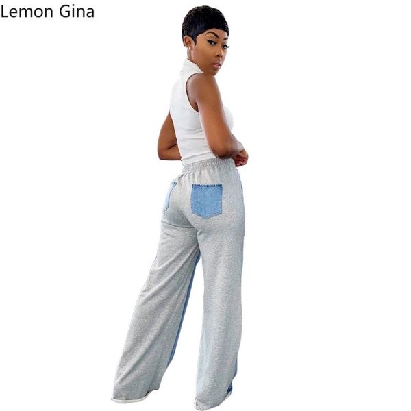 women's jeans lemon gina elastic middle waist stitching fashion casual straight denim pants, Blue
women's jeans lemon gina elastic middle waist stitching fashion casual straight denim pants, Blue