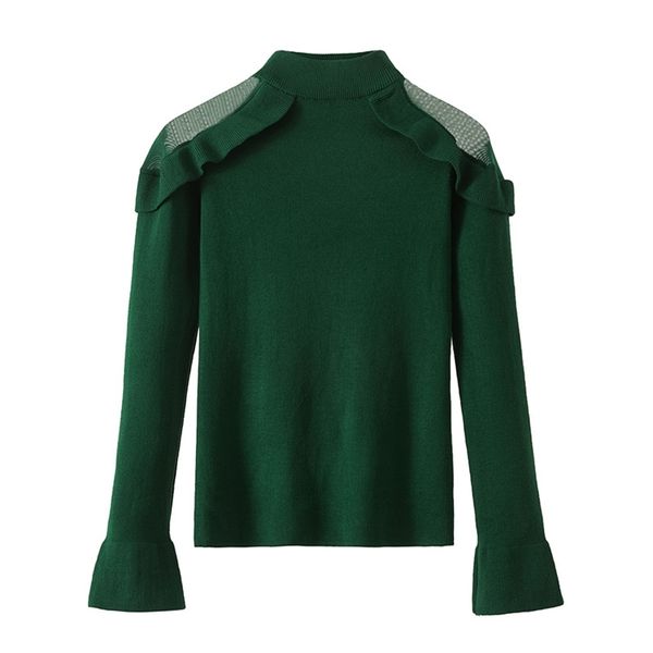 women's sweaters autumn winter knitted flare sleeve solid turleneck strapless mesh patchwork female pullovers woman pl065 210506, White;black
women's sweaters autumn winter knitted flare sleeve solid turleneck strapless mesh patchwork female pullovers woman pl065 210506, White;black