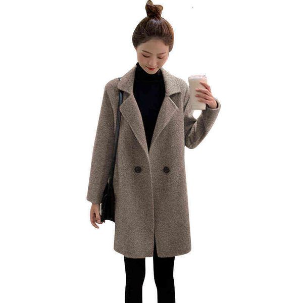 2021 autumn and winter small woolen coat women's medium long korean loose short coffee, Black;brown
2021 autumn and winter small woolen coat women's medium long korean loose short coffee, Black;brown