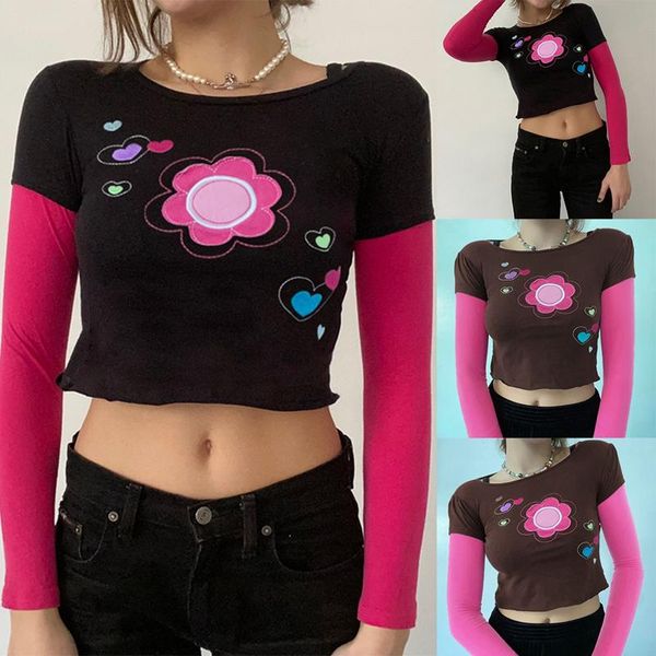 vintage aesthetics patchwork floral t-shirts fashion heart embroidery long sleeve crop girl tees women's t-shirt, White
vintage aesthetics patchwork floral t-shirts fashion heart embroidery long sleeve crop girl tees women's t-shirt, White