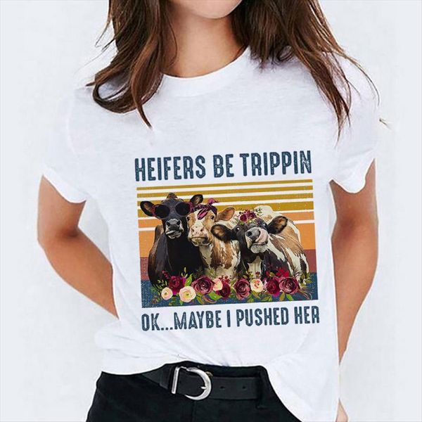 graphic heifer cartoon fashion summer women t shirt autumn trend print lady womens female tee, White
graphic heifer cartoon fashion summer women t shirt autumn trend print lady womens female tee, White