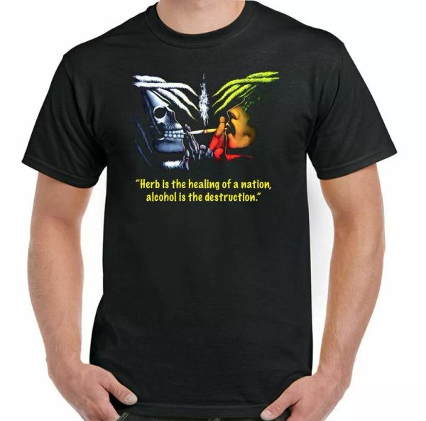 bob marley t-shirt reggae herb is the sida mens inspired music jamaica weed, White;black
bob marley t-shirt reggae herb is the sida mens inspired music jamaica weed, White;black