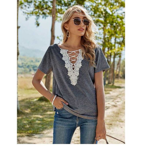 women'st shirt 2021 fashion summer short-sleeved hollow out temperament female round collar pullovers slimming casual women's t-s, White
women'st shirt 2021 fashion summer short-sleeved hollow out temperament female round collar pullovers slimming casual women's t-s, White
