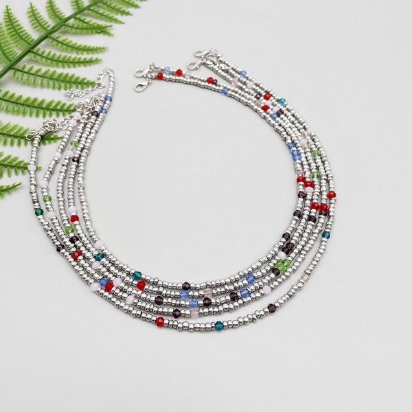 chains simple trend imitation crystal rice bead clavicle chain bohemian creative beaded necklace jewelry accessories gift female, Silver
chains simple trend imitation crystal rice bead clavicle chain bohemian creative beaded necklace jewelry accessories gift female, Silver