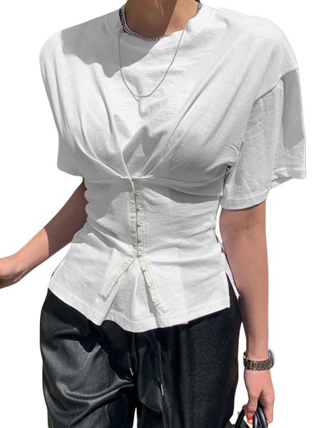 women's t-shirt women summer o-neck cross t-shirts white tunic short sleeve high waist 2021 fashion casual office shirts ladies
women's t-shirt women summer o-neck cross t-shirts white tunic short sleeve high waist 2021 fashion casual office shirts ladies
