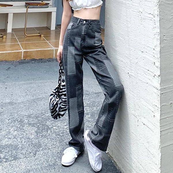 women's jeans 2021 arrival spring autumn women print cotton denim ankle-length pants button waist casual loose straight v53, Blue
women's jeans 2021 arrival spring autumn women print cotton denim ankle-length pants button waist casual loose straight v53, Blue