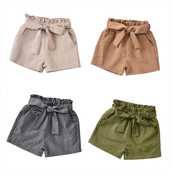 2 pcs toddler solid color outfits, girl summer casual shorts with side pockets belt, Black
2 pcs toddler solid color outfits, girl summer casual shorts with side pockets belt, Black