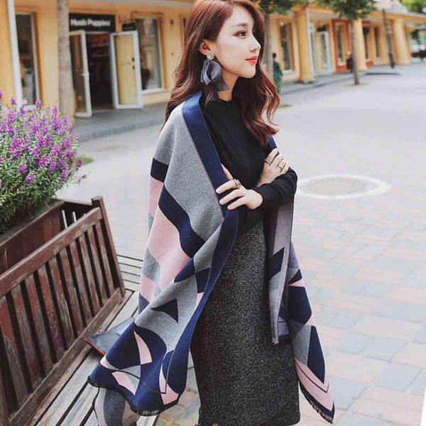 scarf women's winter new korean version versatile thickened air conditioning room warm large imitation cashmere shawl dual-purpose, Blue;gray
scarf women's winter new korean version versatile thickened air conditioning room warm large imitation cashmere shawl dual-purpose, Blue;gray