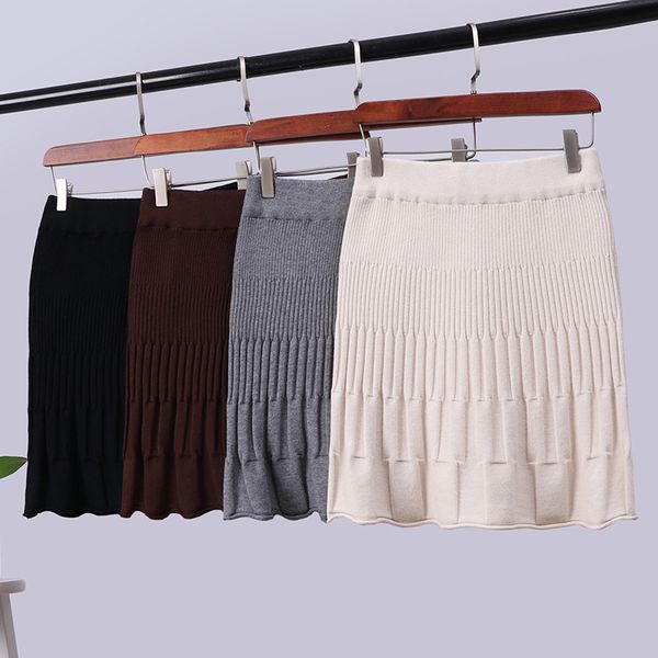 autumn winter slim knitted pleated skirt women high waist female office lady 210520, Black
autumn winter slim knitted pleated skirt women high waist female office lady 210520, Black