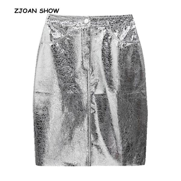 skirts zjoan show 2021 women back slit package hips bright metal silver skirt highstreet high waist split hem pockets femme, Black
skirts zjoan show 2021 women back slit package hips bright metal silver skirt highstreet high waist split hem pockets femme, Black