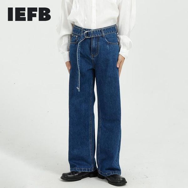 spring men's wear korean fashion dark blue wide leg denim trousers with belt loose straight jeans for men 9y5070
spring men's wear korean fashion dark blue wide leg denim trousers with belt loose straight jeans for men 9y5070