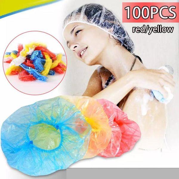 100pcs disposable shower caps hat waterproof clear spa hair salon el one-off bathing elastic cap bathroom products
100pcs disposable shower caps hat waterproof clear spa hair salon el one-off bathing elastic cap bathroom products