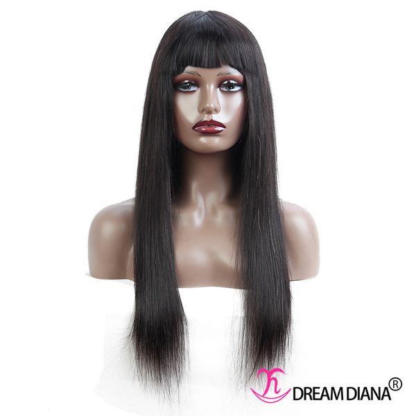 peruvian straight with bangs brazilian full machine made for black women 12-28 inch human hair wigs, Black;brown
peruvian straight with bangs brazilian full machine made for black women 12-28 inch human hair wigs, Black;brown