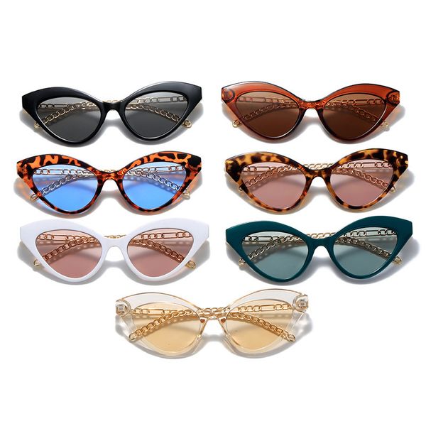 women novelty cat eye sunglasses special metal chains design leg fashion eyewear 7 colors wholesale, White;black
women novelty cat eye sunglasses special metal chains design leg fashion eyewear 7 colors wholesale, White;black