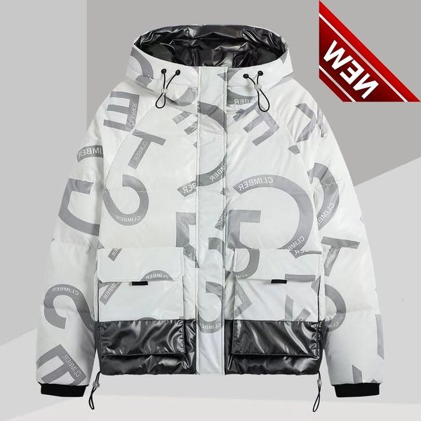 men's down jacket 2021 new trendy brand youth bright short winter handsome simple and clean young trend, Black
men's down jacket 2021 new trendy brand youth bright short winter handsome simple and clean young trend, Black