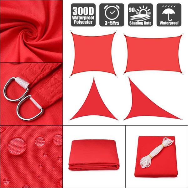 shade 300d waterproof sun-shelter sunshade sail outdoor rectangle garden canopy yard beach awning bright red
shade 300d waterproof sun-shelter sunshade sail outdoor rectangle garden canopy yard beach awning bright red