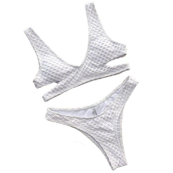 women's swimwear 2 pcs women mesh bathing suits, adults sleeveless hollow out padded solid color v-neck bikini bra + swimming bottoms, White;black
women's swimwear 2 pcs women mesh bathing suits, adults sleeveless hollow out padded solid color v-neck bikini bra + swimming bottoms, White;black
