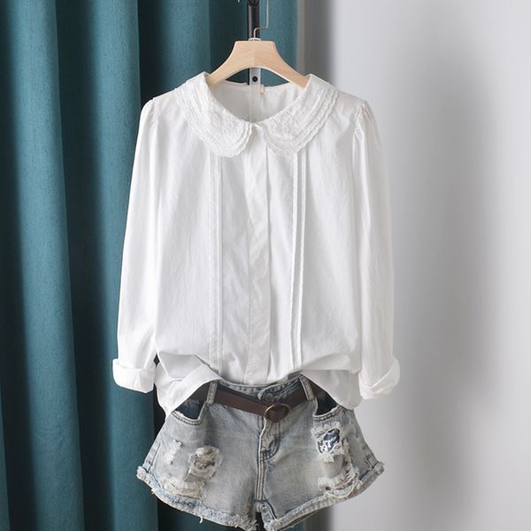 women's blouses & shirts lamtrip brief peter pan collar pleated cotton white long sleeve shirt mori girl h0od
women's blouses & shirts lamtrip brief peter pan collar pleated cotton white long sleeve shirt mori girl h0od