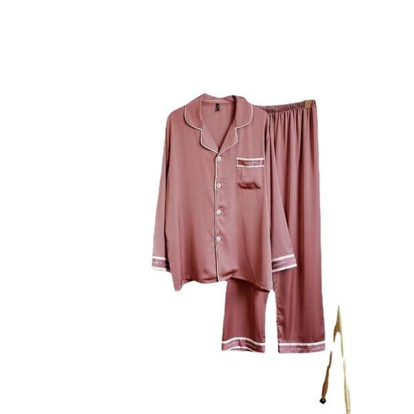 men's sleepwear spring and autumn long-sleeved ice silk thin pajamas loose home service two-piece suit, Black;brown
men's sleepwear spring and autumn long-sleeved ice silk thin pajamas loose home service two-piece suit, Black;brown