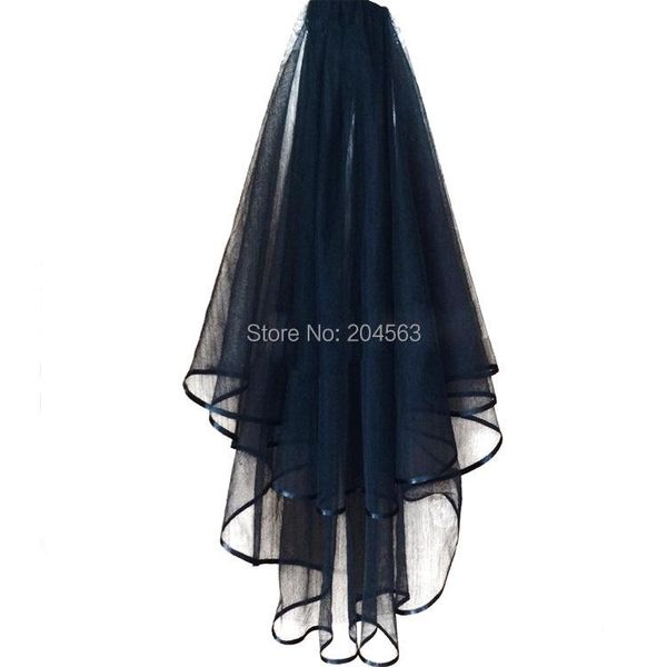 bridal veils two-layer veil black wedding with ribbon edge tulle for bride comb
bridal veils two-layer veil black wedding with ribbon edge tulle for bride comb