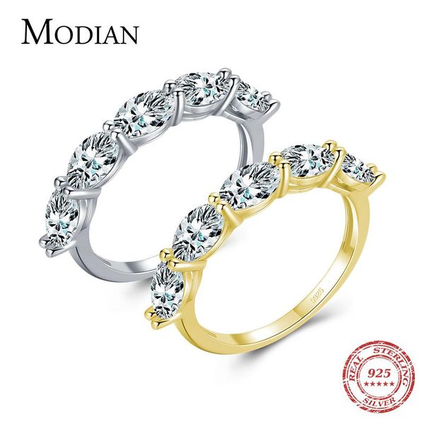 cluster rings modian 925 sterling silver luxury big clear zircon wedding finger for bridal women engagement christmas gift fine jewelry, Golden;silver
cluster rings modian 925 sterling silver luxury big clear zircon wedding finger for bridal women engagement christmas gift fine jewelry, Golden;silver
