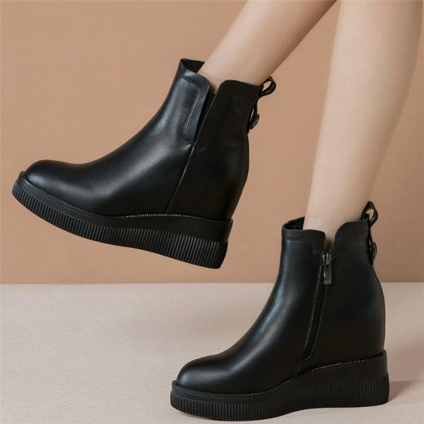 dress shoes fashion sneakers women cow leather wedges high heel pumps female pointed toe military ankle boots casual, Black
dress shoes fashion sneakers women cow leather wedges high heel pumps female pointed toe military ankle boots casual, Black