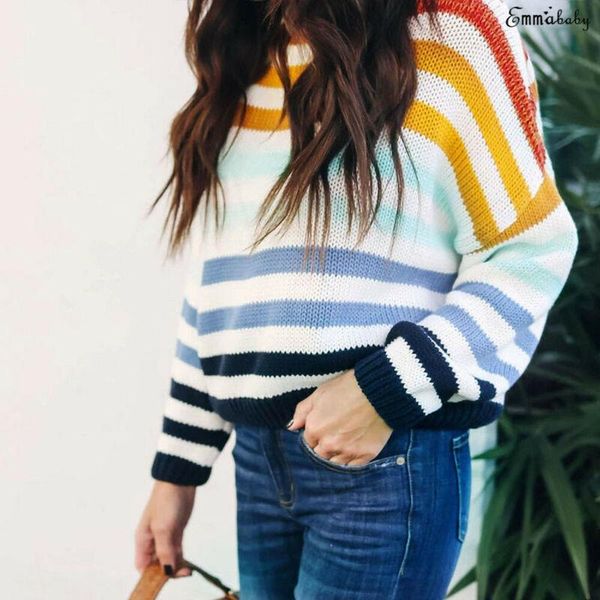 women's sweaters 2021 autumn winter casual long sleeve sweater striped loose o-neck ladies knitted pullover, White;black
women's sweaters 2021 autumn winter casual long sleeve sweater striped loose o-neck ladies knitted pullover, White;black