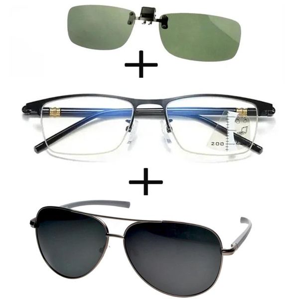 sunglasses 3pcsrectangular metal black business reading glasses men women + polarized pilot alloy clip, White;black
sunglasses 3pcsrectangular metal black business reading glasses men women + polarized pilot alloy clip, White;black