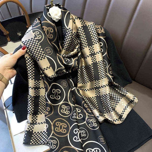 scarves simulated satin silk scarf female 2022 letter versatile air conditioning shawl travel sunscreen beach towel, Blue;gray
scarves simulated satin silk scarf female 2022 letter versatile air conditioning shawl travel sunscreen beach towel, Blue;gray