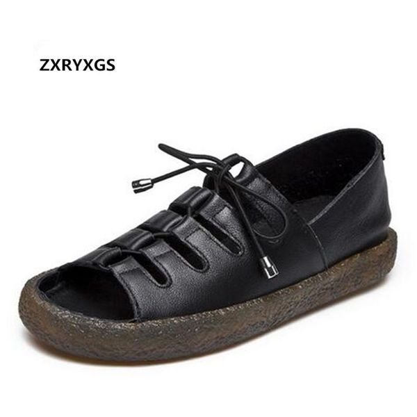 summer cross straps roman sandals open shoes casual flat soft comfort full genuine leather women, Black
summer cross straps roman sandals open shoes casual flat soft comfort full genuine leather women, Black