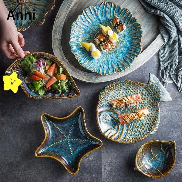 dishes & plates conch starfish decorative ceramic plate set japanese vintage creativity irregular flower leaf shape dinner home tableware
dishes & plates conch starfish decorative ceramic plate set japanese vintage creativity irregular flower leaf shape dinner home tableware