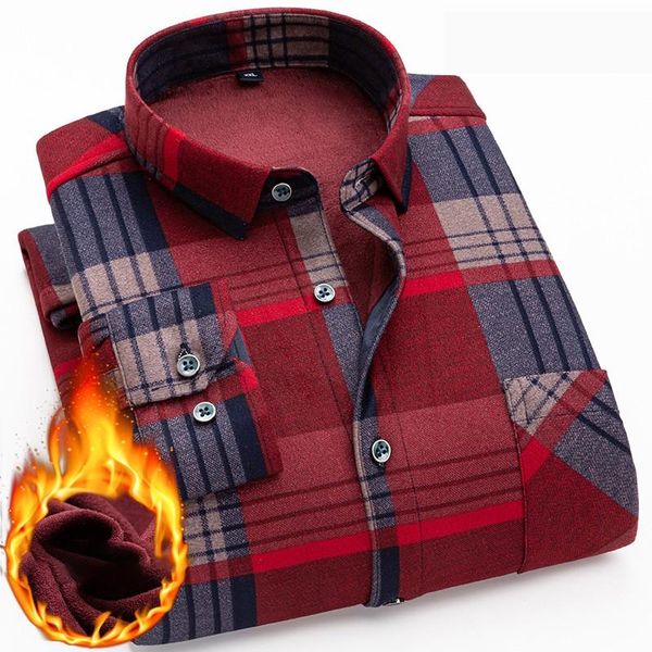 men's casual shirts plus size 5xl 2021 winter mens fashion warm long sleeve plaid shirt male thicken fleece lined soft flannel dress, White;black
men's casual shirts plus size 5xl 2021 winter mens fashion warm long sleeve plaid shirt male thicken fleece lined soft flannel dress, White;black