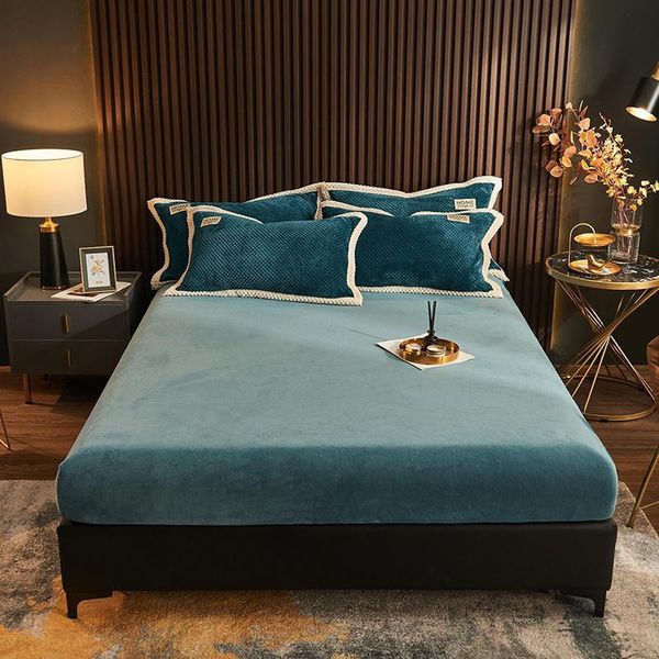 sheets & sets 1pc quality solid color flannel fitted sheet with elastic queen king size colchas para cama soft plush bed for winter warm
sheets & sets 1pc quality solid color flannel fitted sheet with elastic queen king size colchas para cama soft plush bed for winter warm