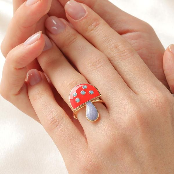 cluster rings design enamel mushroom ring aesthetic rainbow crystal for women cute korean charms y2k jewelry gifts 2021, Golden;silver
cluster rings design enamel mushroom ring aesthetic rainbow crystal for women cute korean charms y2k jewelry gifts 2021, Golden;silver