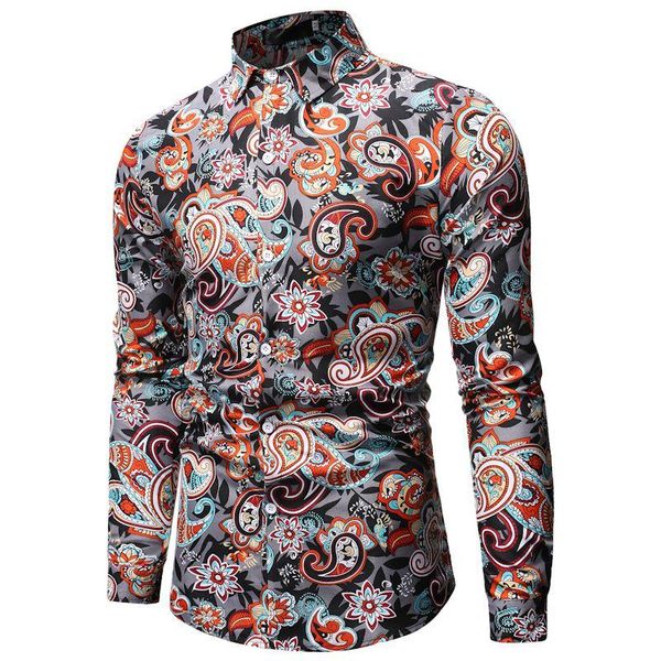 men's casual shirts mens paisley shirt brand design stylish slim fit dress men long sleeve chemise homme party social camisas hombre, White;black
men's casual shirts mens paisley shirt brand design stylish slim fit dress men long sleeve chemise homme party social camisas hombre, White;black