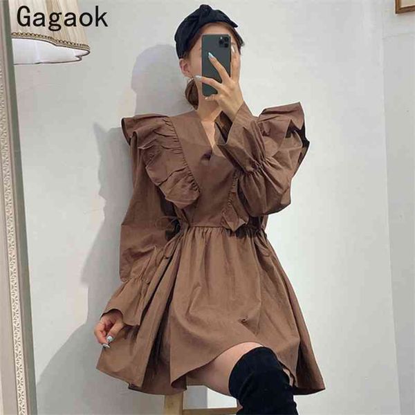 gagaok women vintage empire mini dress summer new solid v-neck flare sleeve ruffles slim simple chic wild fashion dresses 210409, Black;gray
gagaok women vintage empire mini dress summer new solid v-neck flare sleeve ruffles slim simple chic wild fashion dresses 210409, Black;gray