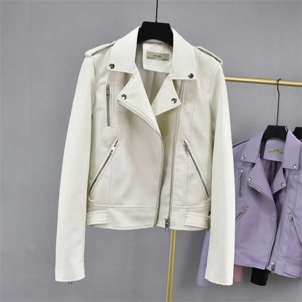 leather jacket women spring autumn rivet turn down collar purple pu coats ladies biker moto short faux jackets outwear 210525, Black
leather jacket women spring autumn rivet turn down collar purple pu coats ladies biker moto short faux jackets outwear 210525, Black