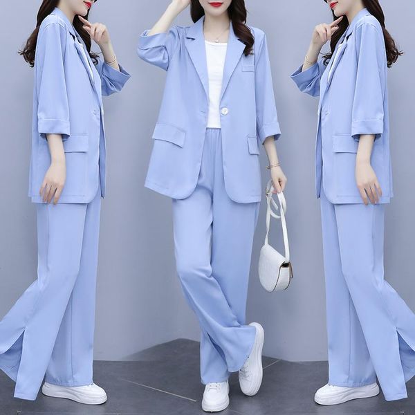 women's two piece pants oversized trouser suit office notched collar single button three-quarter sleeves coat+ casual split wide-leg l-, White
women's two piece pants oversized trouser suit office notched collar single button three-quarter sleeves coat+ casual split wide-leg l-, White