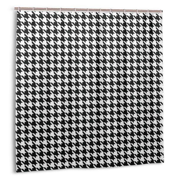 shower curtain,black-white houndstooth background bath curtain set with hooks
shower curtain,black-white houndstooth background bath curtain set with hooks