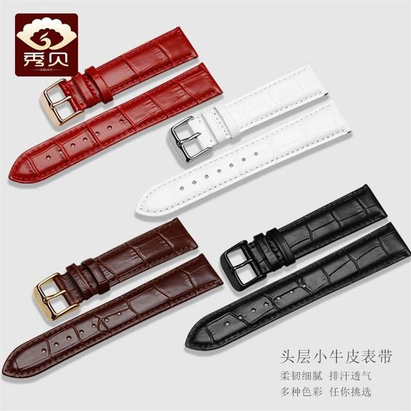 watch bands classic design genuine leather strap with pin buckle white red full grain watchband 14 16 18 22mm stock, Black;brown
watch bands classic design genuine leather strap with pin buckle white red full grain watchband 14 16 18 22mm stock, Black;brown