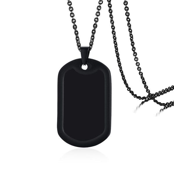 simple dog tag black silver color men necklace stainless steel tide male daily jewelry gift chains
simple dog tag black silver color men necklace stainless steel tide male daily jewelry gift chains