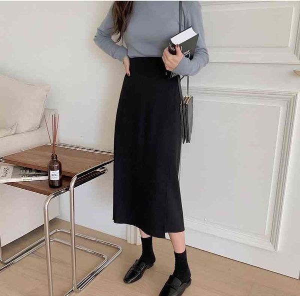 a line mi-long harajuku autumn winter women skirt high waist solid female korean streetwear elegant long skirts, Black
a line mi-long harajuku autumn winter women skirt high waist solid female korean streetwear elegant long skirts, Black